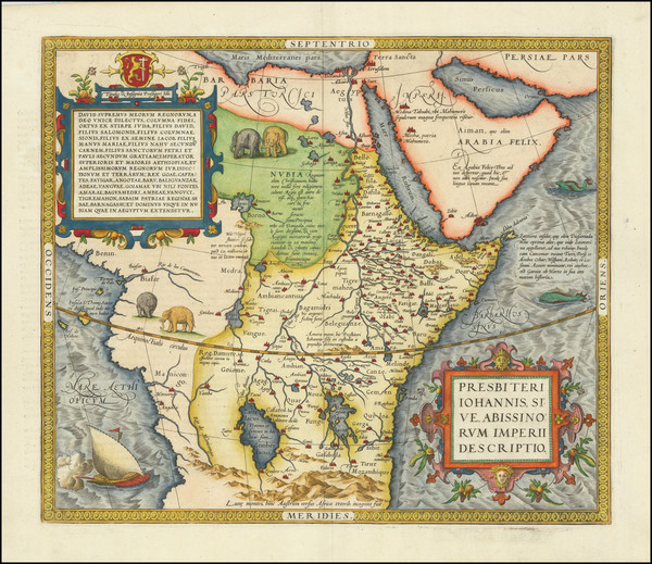 5-Africa and East Africa Map By Abraham Ortelius