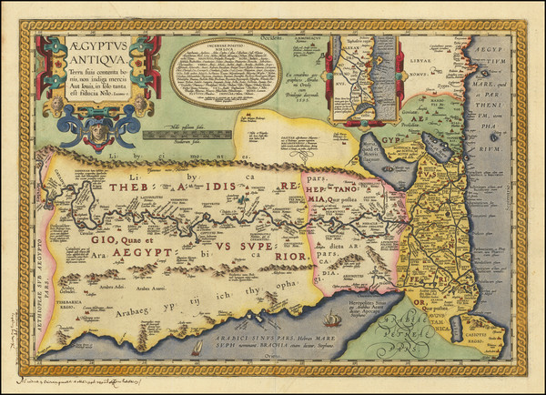 8-Egypt Map By Abraham Ortelius