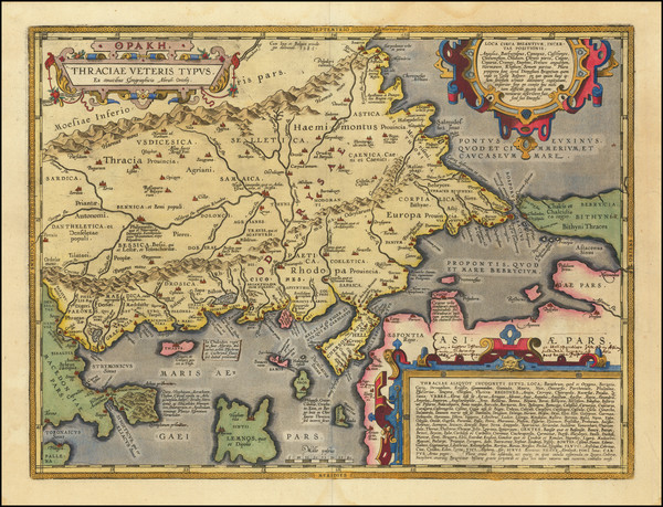 82-Turkey, Turkey & Asia Minor and Greece Map By Abraham Ortelius