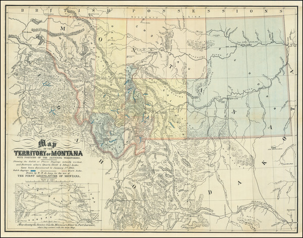 69-Montana Map By W. W. De Lacy