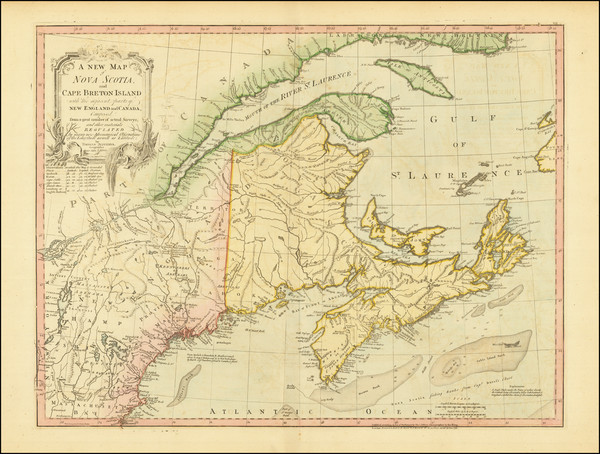 48-New England and Eastern Canada Map By Thomas Jefferys