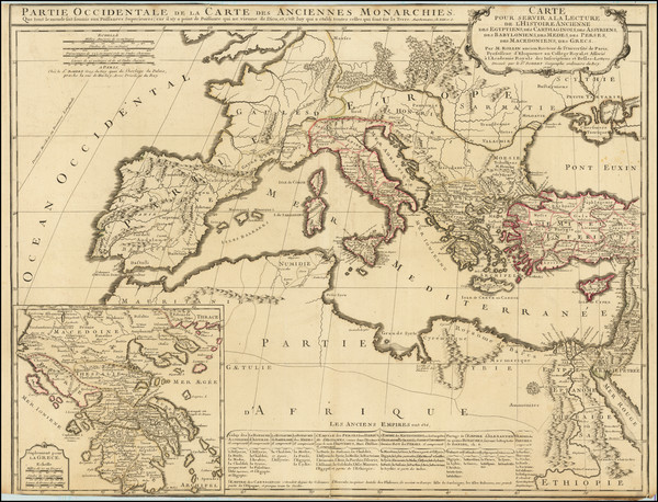 75-Europe and Greece Map By Gilles Robert de Vaugondy