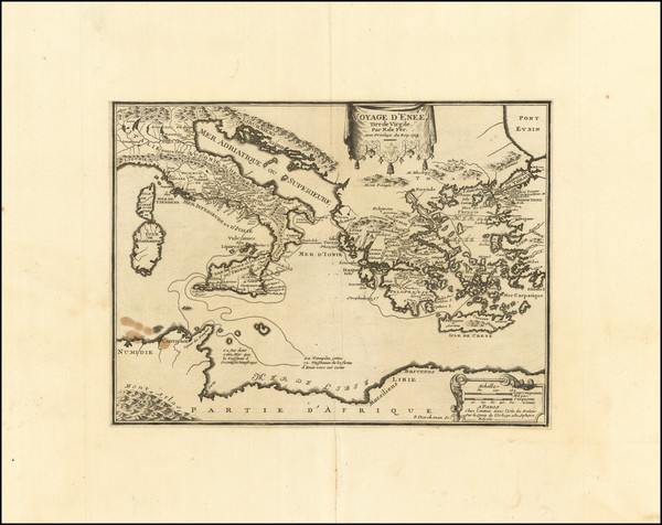 72-Mediterranean and Greece Map By Nicolas de Fer