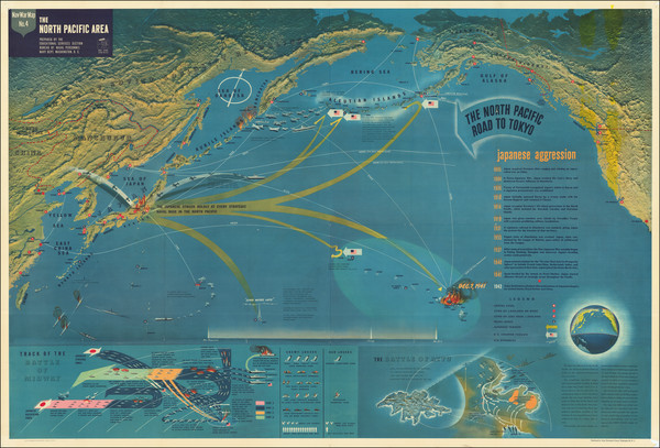 66-Europe, Mediterranean, Pictorial Maps and World War II Map By Educational Service Section / U.S