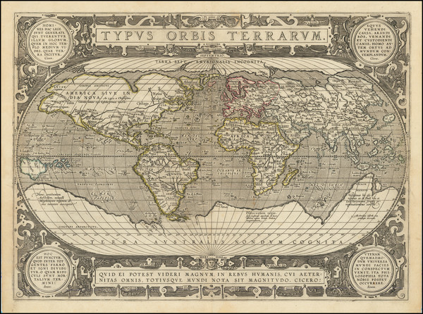 100-World Map By Abraham Ortelius