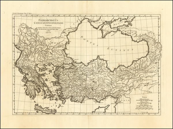 0-Balkans and Turkey & Asia Minor Map By Jean-Baptiste Bourguignon d'Anville