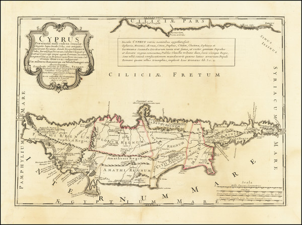 96-Cyprus Map By Pierre Moullart-Sanson