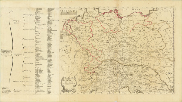 53-Austria, Poland, Hungary, Czech Republic & Slovakia and Germany Map By Nicolas Sanson