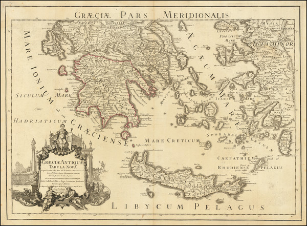 81-Greece Map By Guillaume De L'Isle