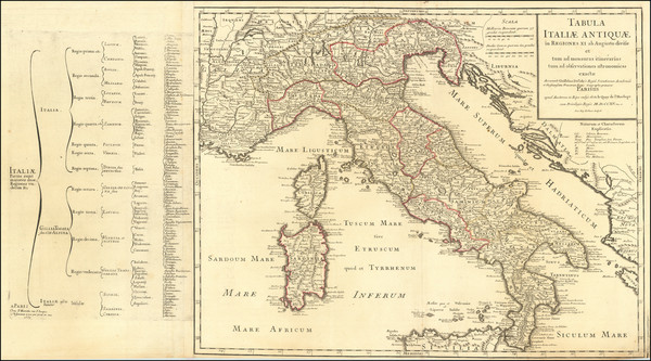 2-Italy Map By Guillaume De L'Isle