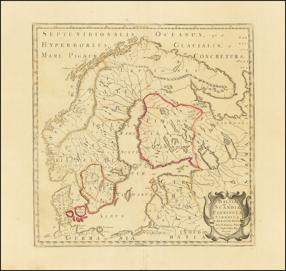 71-Baltic Countries, Scandinavia and Finland Map By Sanson fils