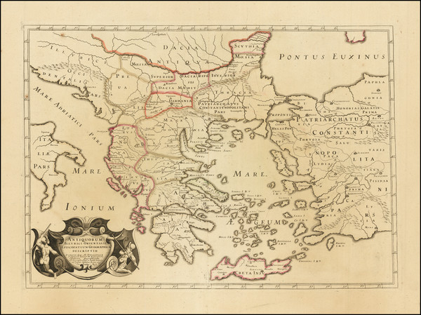 1-Bulgaria, Turkey, Turkey & Asia Minor and Greece Map By Melchior Tavernier