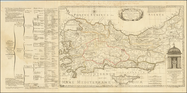 69-Cyprus and Turkey & Asia Minor Map By Pierre Moullart-Sanson