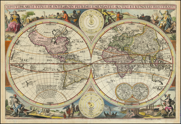 49-World Map By Cornelis II Danckerts