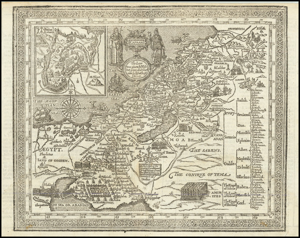 19-Holy Land Map By John Speed