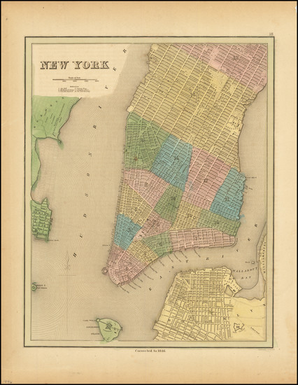 56-New York City Map By Thomas Gamaliel Bradford