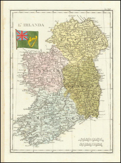 74-Ireland Map By Francesco Costantino Marmocchi