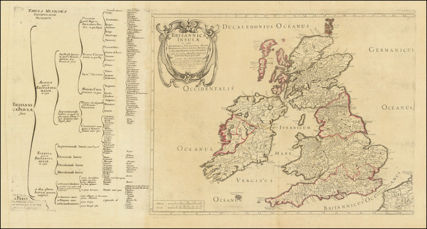 16-British Isles Map By Melchior Tavernier