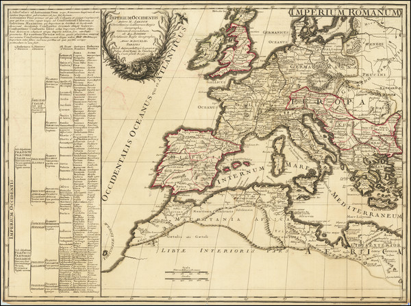 53-Europe Map By Gilles Robert de Vaugondy