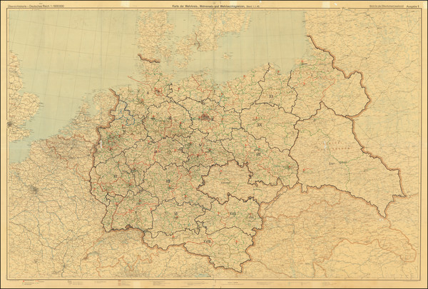 1-Germany Map By Generalstab des Heeres
