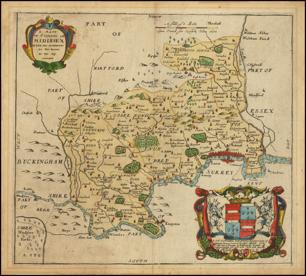 86-British Counties Map By Richard Blome