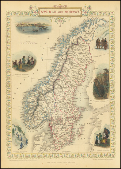 8-Scandinavia, Sweden and Norway Map By John Tallis