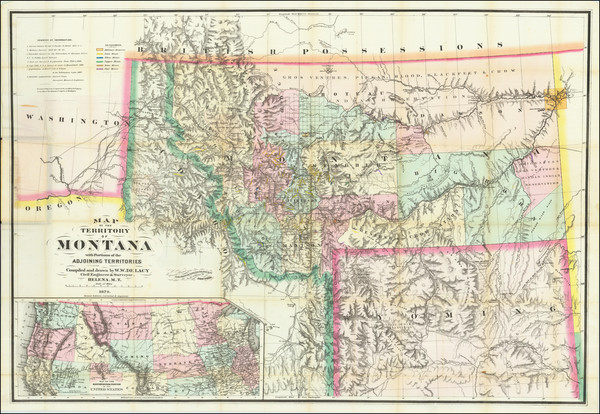 2-Montana Map By W. W. De Lacy