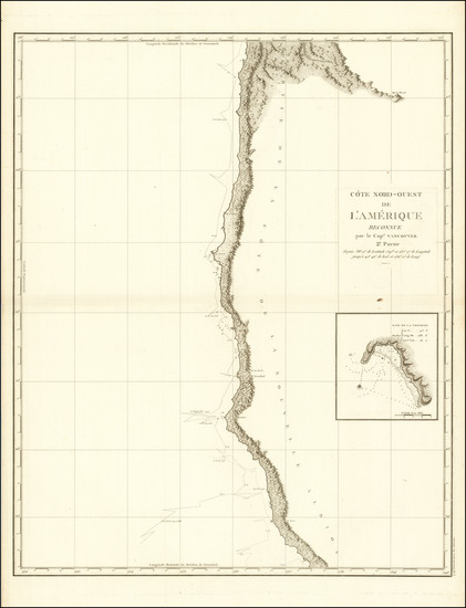 23-Oregon and California Map By George Vancouver