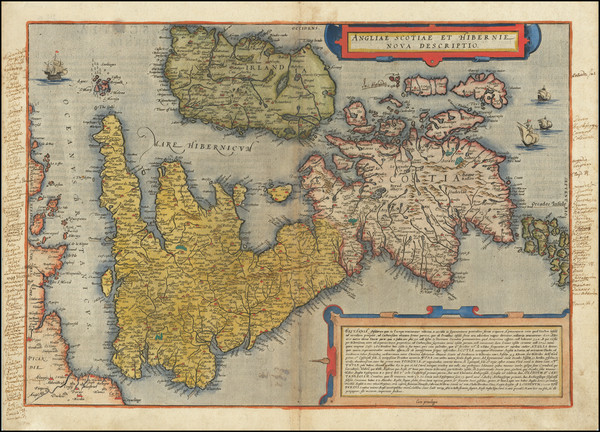 45-British Isles Map By Cornelis de Jode / Gerard de Jode