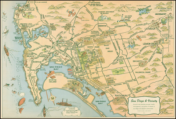 52-San Diego Map By Lowell E. Jones