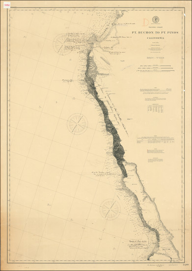 57-California Map By U.S. Coast & Geodetic Survey / George Davidson