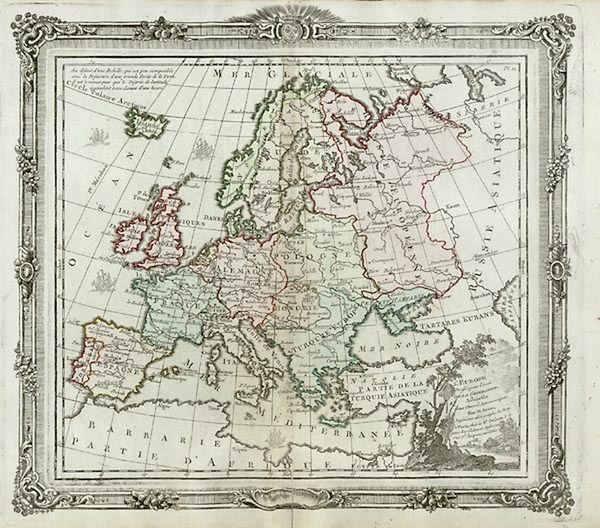 97-Europe and Europe Map By Louis Brion de la Tour