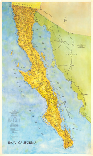 62-Baja California Map By Mike McMahan