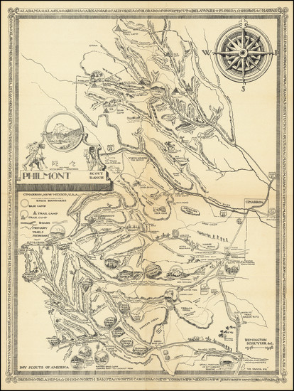 88-New Mexico and Pictorial Maps Map By Remington Schuyler