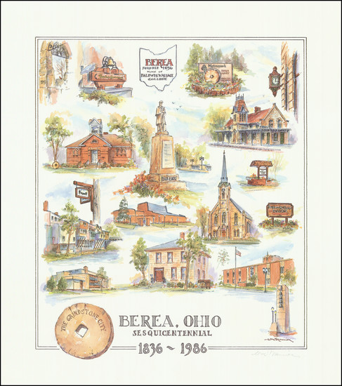 95-Ohio and Pictorial Maps Map By William Mannion