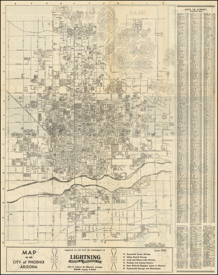 97-Arizona Map By McGrath & Selover / McGrew Commercial Printery