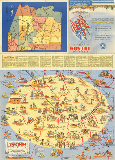 81-Arizona Map By Rand McNally & Company / George  M. Avey