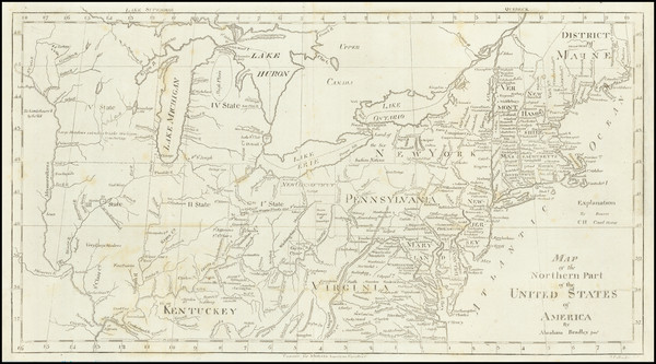 80-New England, Kentucky, Virginia, Midwest, Illinois, Indiana, Ohio, Michigan and Wisconsin Map B