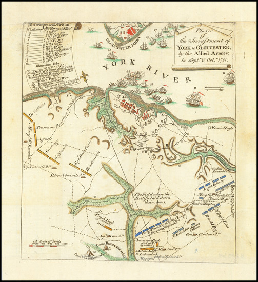 92-Southeast, Virginia and American Revolution Map By Thomas Abernethie