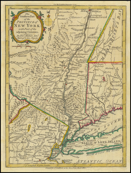 85-New York State Map By London Magazine