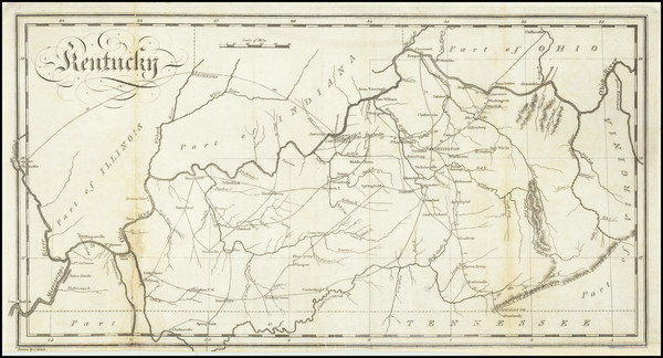 59-Kentucky Map By John Melish