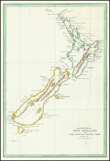 84-New Zealand Map By J.S. Polack