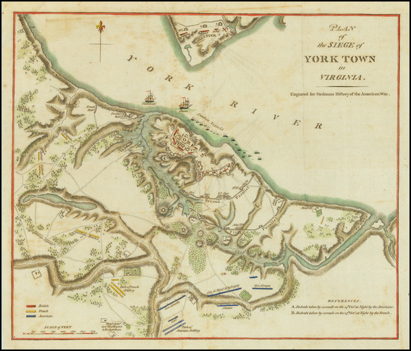 87-Virginia and American Revolution Map By Charles Stedman