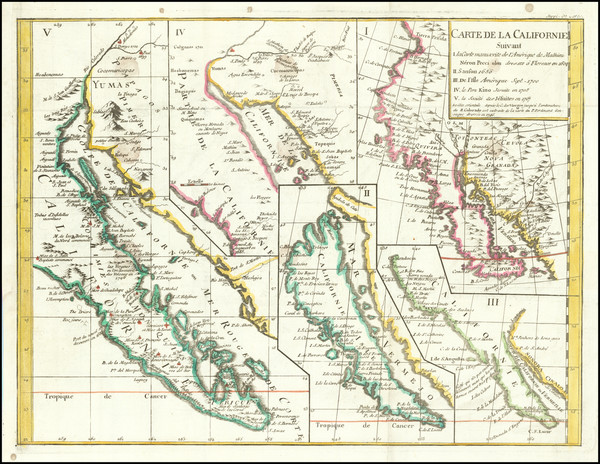 97-Baja California, California and California as an Island Map By Denis Diderot / Didier Robert de