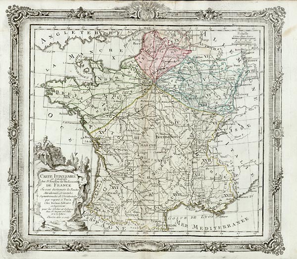 56-Europe and France Map By Louis Brion de la Tour