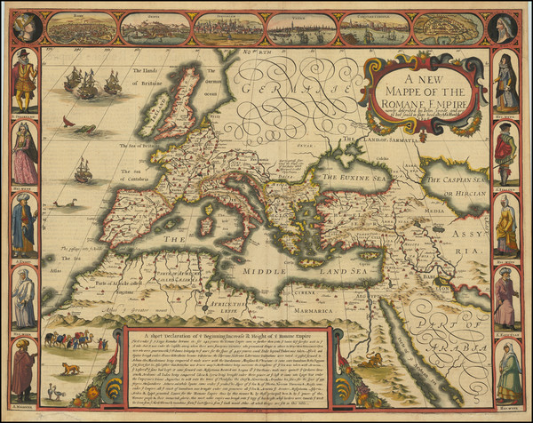 55-Europe, Italy, Turkey, Mediterranean and Turkey & Asia Minor Map By John Speed