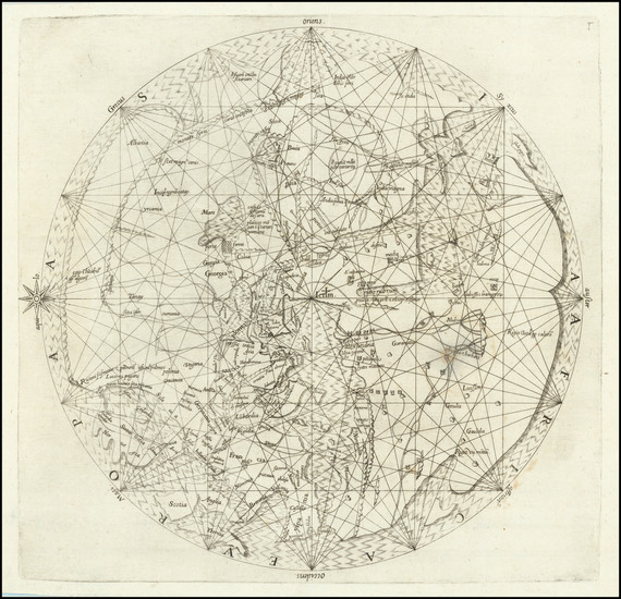 91-World Map By Johann Bongars / Pietro Vesconte