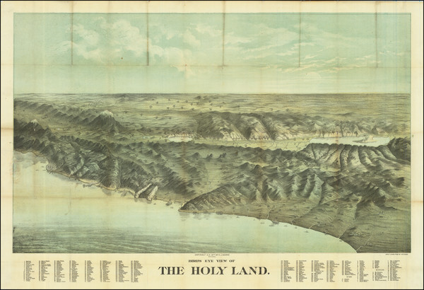 19-Holy Land Map By Holy Land Publishing Co.