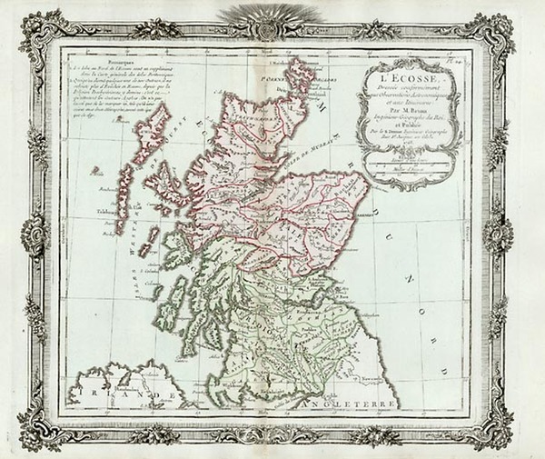 51-Scotland Map By Louis Brion de la Tour