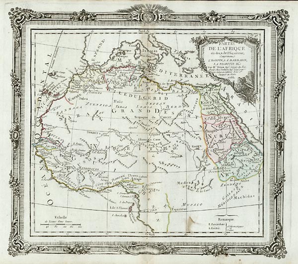 21-Africa, North Africa, East Africa and West Africa Map By Louis Brion de la Tour